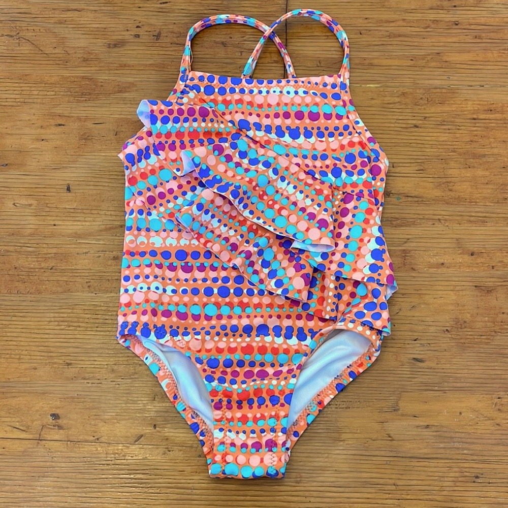 Swimsuit. Size Toddler 2. Garnet Hill orange one piece.